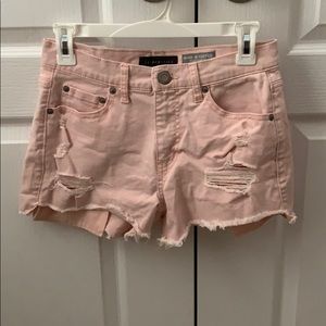 pink jean shorts